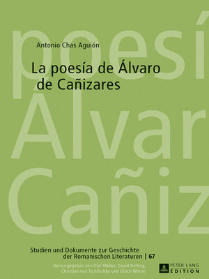 cover image of La poesía de Álvaro de Cañizares